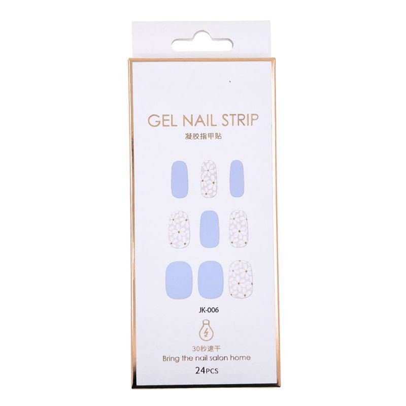 Semi Cured Gel Nail Stickers / Self - adhesive nail polish - Winter Flower (JK - 006) - | Fashiongirl