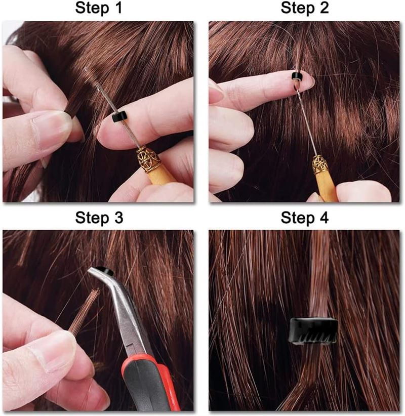 Siliconen microringen voor extensions - Zwart 500 stuks. - | Fashiongirl