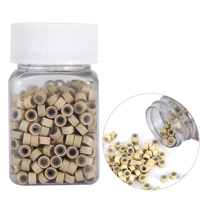 Siliconen microringen voor extensions - Blond 500 stuks. - | Fashiongirl