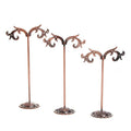 Kleine sieradenbomen voor oorbellen, 3 stuks, brons - | Fashiongirl