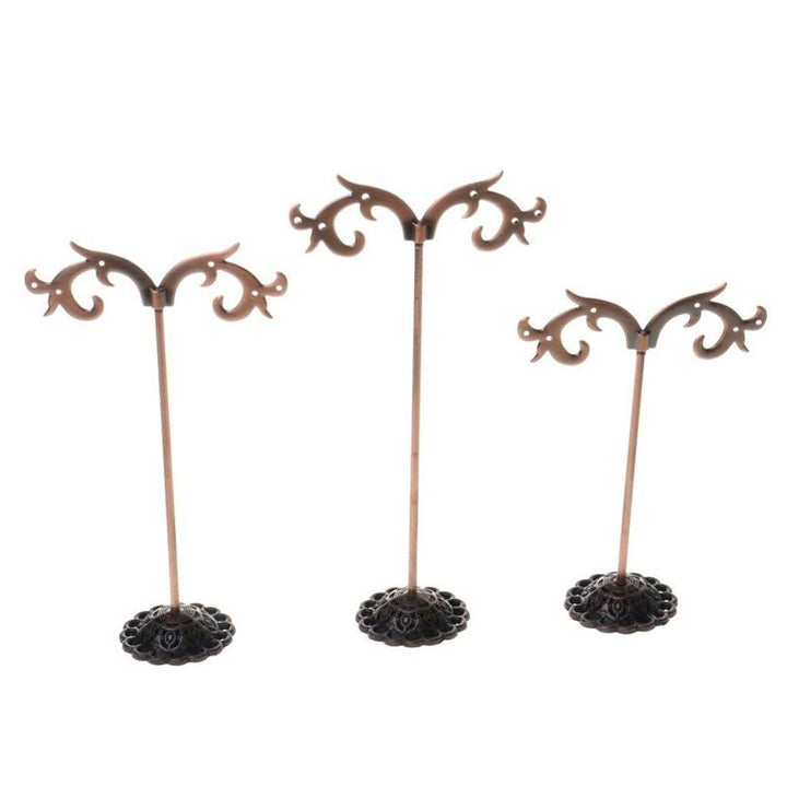 Small jewellery trees for earrings, 3 pcs, bronze - | Fashiongirl