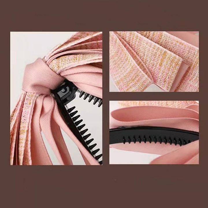 SOHO Aidan Aidan Bow Banana Hair Clip - Pink - Hair Accessories | Fashiongirl