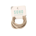 SOHO Alena Haarelastiekjes - Beige - Haaraccessoires | Fashiongirl