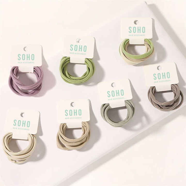 SOHO Alena Haarelastiekjes - Bruin - Haaraccessoires | Fashiongirl