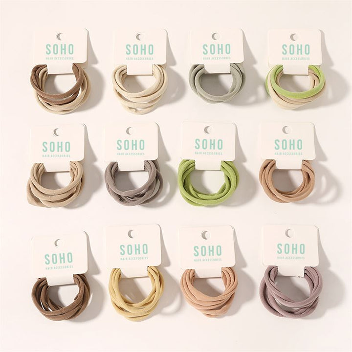SOHO Alena Haarelastiekjes - Bruin - Haaraccessoires | Fashiongirl