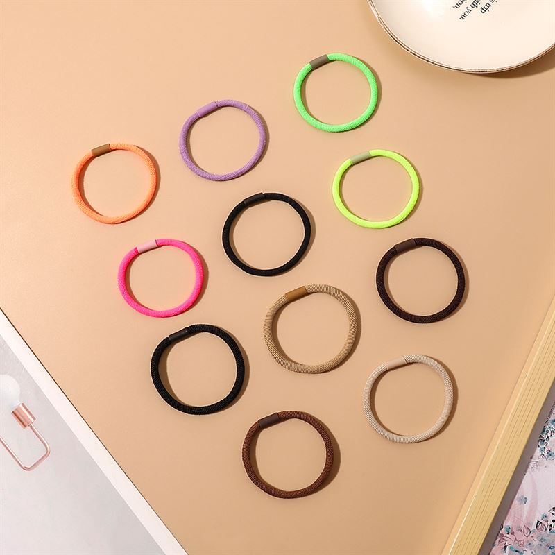 SOHO Amelie Haarelastiekjes - Beige - Haaraccessoires | Fashiongirl