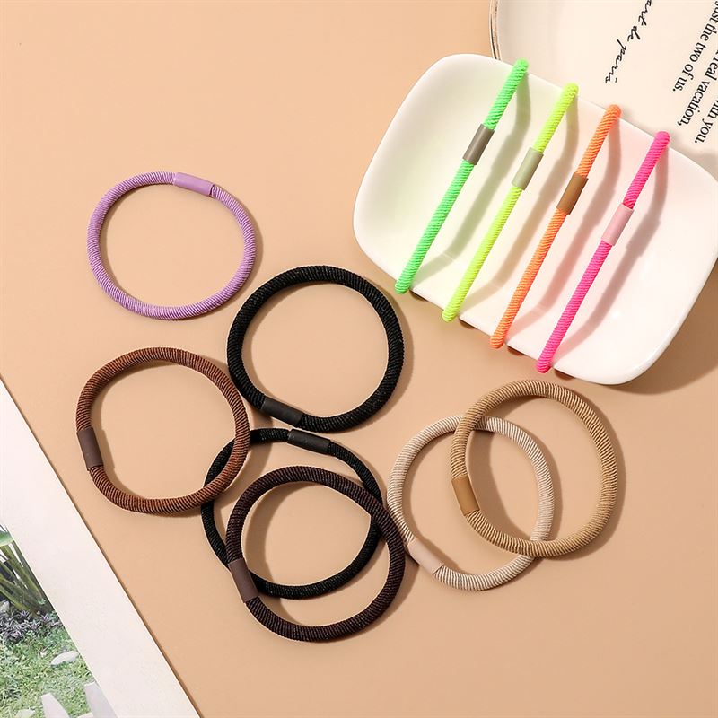 SOHO Amelie Haarelastiekjes - Beige - Haaraccessoires | Fashiongirl