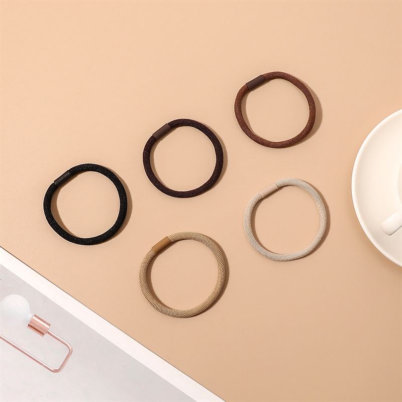 SOHO Amelie Haarelastiekjes - Beige - Haaraccessoires | Fashiongirl