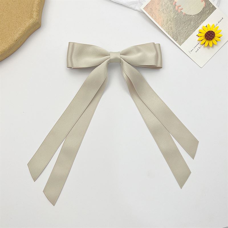 SOHO Anua Bow Hair Clip - Beige - Hair Accessories | Fashiongirl