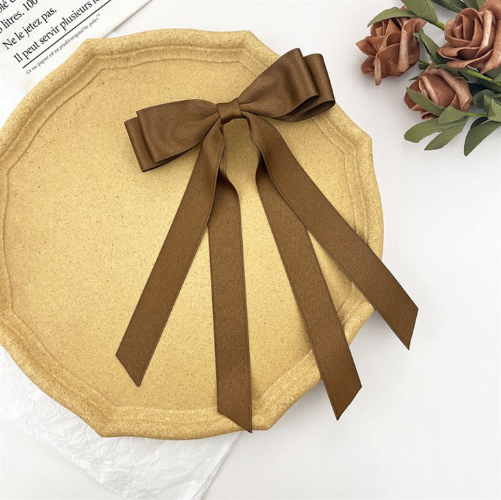 SOHO Anua Bow Hair Clip - Brown - Hair Accessories | Fashiongirl