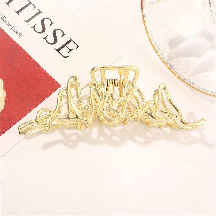 SOHO Asli Metal Hair Claw - Gold - Hair Accessories