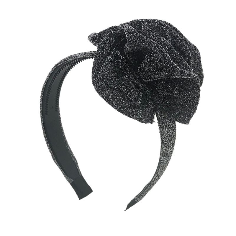 SOHO Bow Glitter Headband - Silver - Hair Accessories