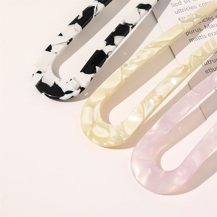 SOHO Dean Hairpin - White Marble - Hair Accessories | Fashiongirl