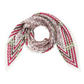 SOHO Diamond Scarf 70 x 70 cm - Wit/Rood - | Fashiongirl