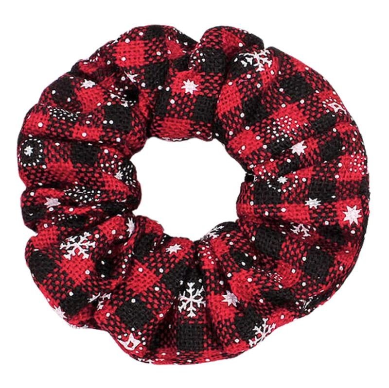 SOHO Edur Christmas Scrunchie - Black / Red - Hair Accessories