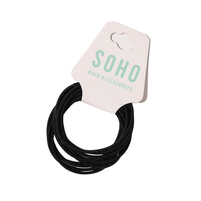 SOHO Ellie Hair Elastic - Black - Hair Accessories | Fashiongirl