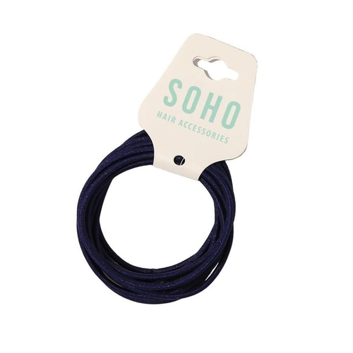 SOHO Ellie Hair Elastic - Dark Blue - Hair Accessories | Fashiongirl