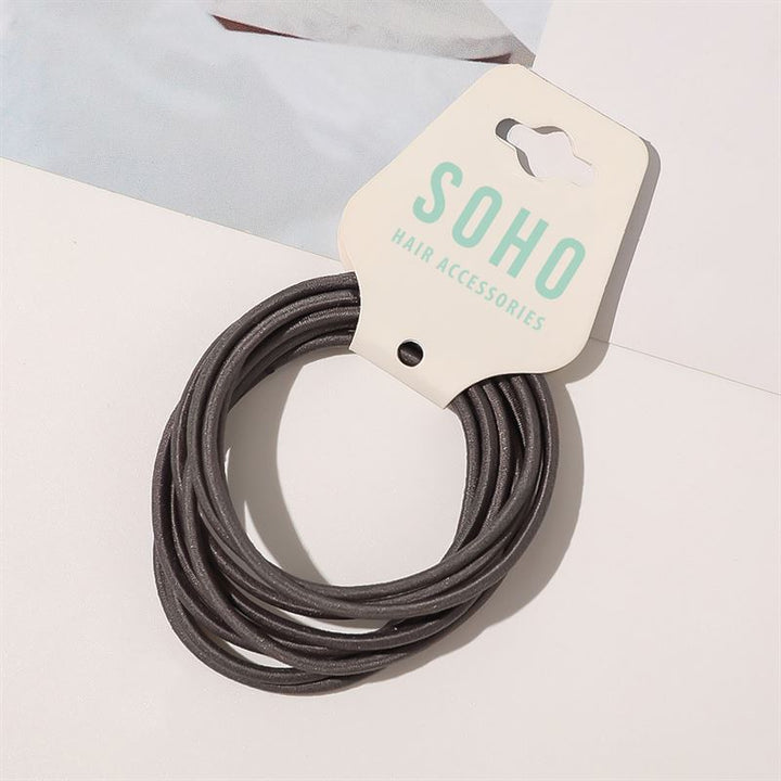 SOHO Ellie Hair Elastic - Dark grey - Hair Accessories | Fashiongirl