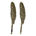 SOHO Feather Hair Clip - Goud (2 stuks) - | Fashiongirl