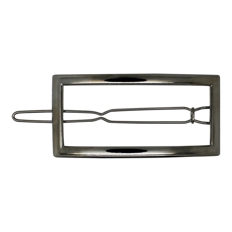 SOHO Frame Metal Hair Clip - Silver - | Fashiongirl