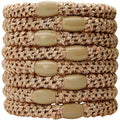 SOHO Haarelastiekjes - Beige, 3 stuks - Haaraccessoires | Fashiongirl