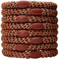 SOHO Haarelastiekjes - Roodbruin, 3 stuks - Haaraccessoires | Fashiongirl