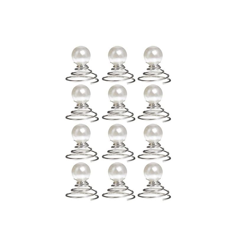 SOHO Haarspiralen met kralen - 12 stuks - | Fashiongirl