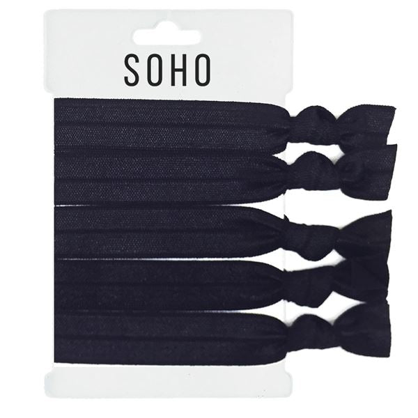 SOHO Hair Ties no. 17 - ALL BLACK - | Fashiongirl