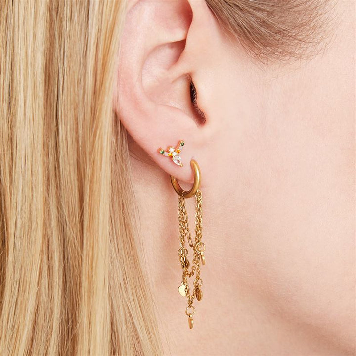 SOHO Heart Hoop Earrings - Gold - | Fashiongirl