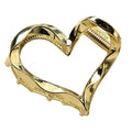 SOHO Heart Metal Hair Claw - Goud - Haaraccessoires