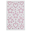 SOHO Hearts & Stars zelfklevende strass-steentjes voor gezicht, make-up, nagels, lichaam, knutselen - Roze - | Fashiongirl