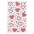 SOHO Hearts Zelfklevende gezichtsstrasssteentjes voor gezicht, make-up, nagels, lichaam, knutselen - Rood - | Fashiongirl
