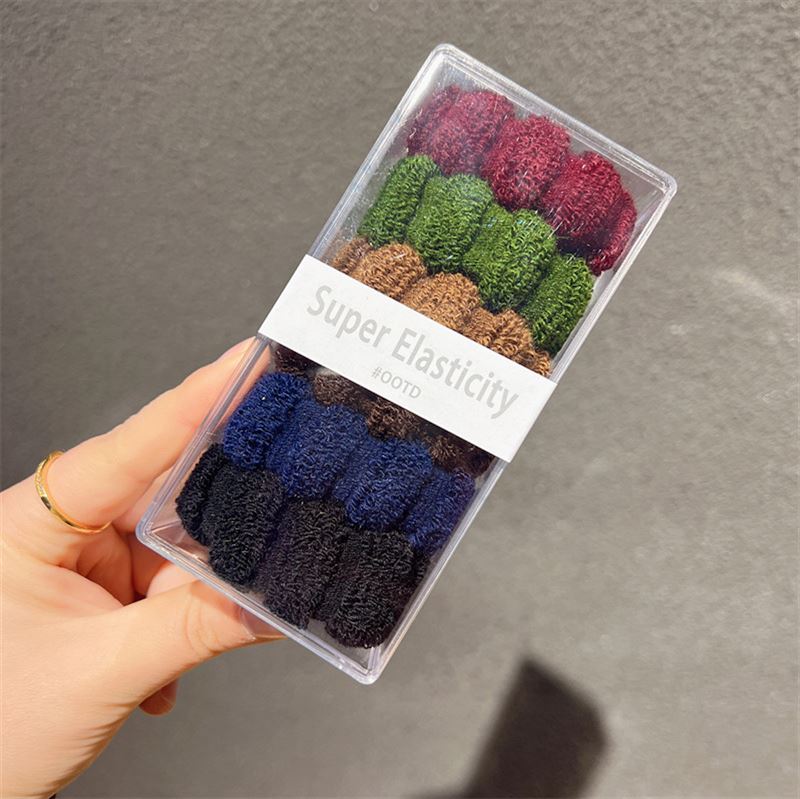 SOHO Hebe Haarelastiekjes - Donker - Haaraccessoires | Fashiongirl