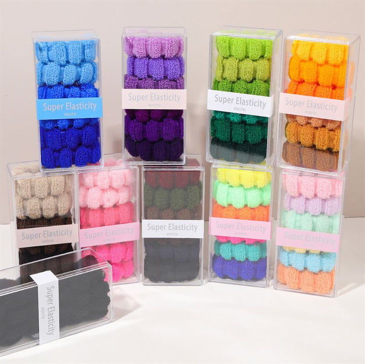 SOHO Hebe Haarelastiekjes - Donker - Haaraccessoires | Fashiongirl
