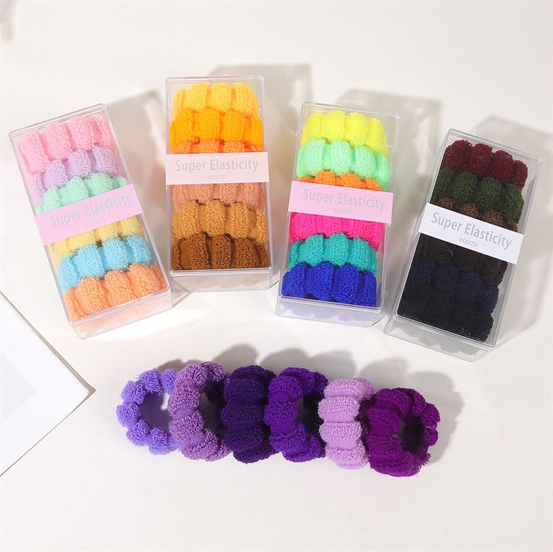 SOHO Hebe Haarelastiekjes - Donker - Haaraccessoires | Fashiongirl