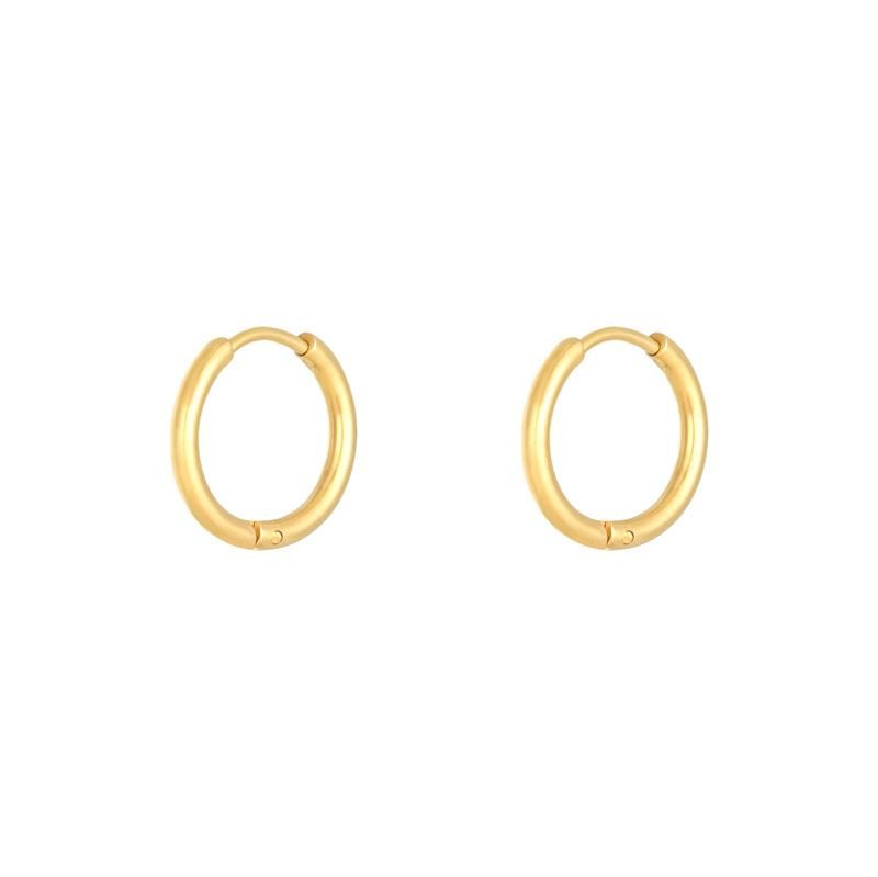 SOHO Hoops / Hoop Earrings 1.6 cm - Gold - | Fashiongirl