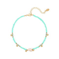 SOHO Ila Pearl enkelbandje - Turquoise - | Fashiongirl