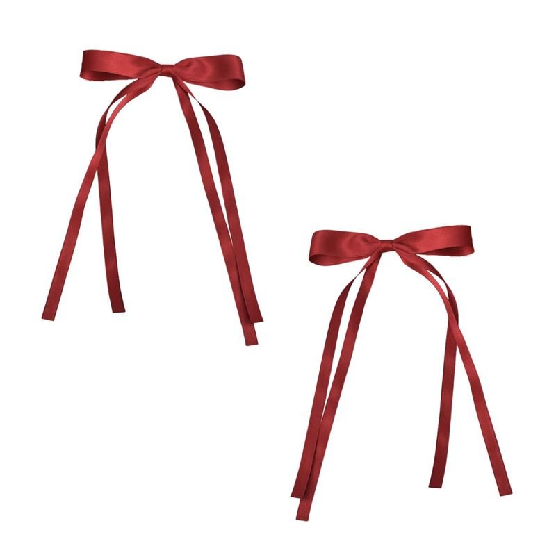 SOHO Isa Bow Hair clips - Red - Hair Accessories | Fashiongirl