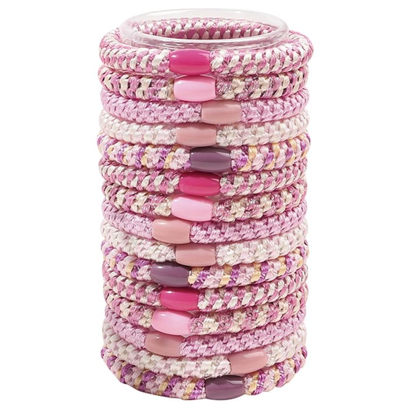 SOHO Kenlee Hair elastics - Pink (15 pcs) - Hair Accessories | Fashiongirl