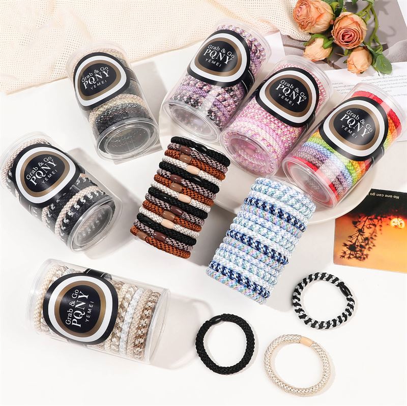 SOHO Kenlee Hair elastics - Purple (15 pcs) - Hair Accessories | Fashiongirl