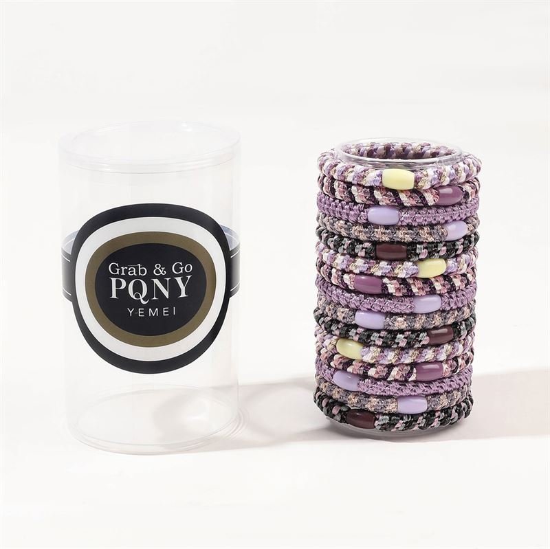 SOHO Kenlee Hair elastics - Purple (15 pcs) - Hair Accessories | Fashiongirl