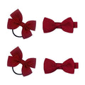 SOHO Kirby Bow Haarelastiekjes en haarspeldjes - Kersenrood - Haaraccessoires | Fashiongirl