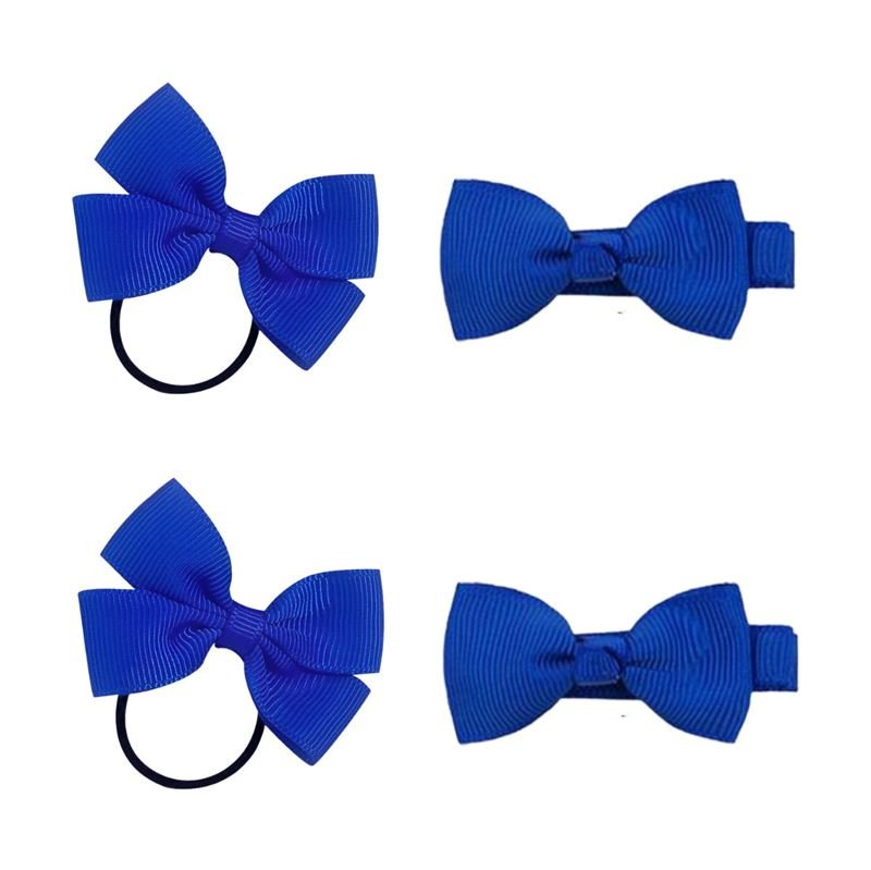 SOHO Kirby Bow Hair elastics and hair clips - Cobalt - Hair Accessories | Fashiongirl