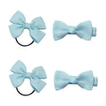 SOHO Kirby Bow Haarelastiekjes en haarspeldjes - Ice Blue - Haaraccessoires | Fashiongirl