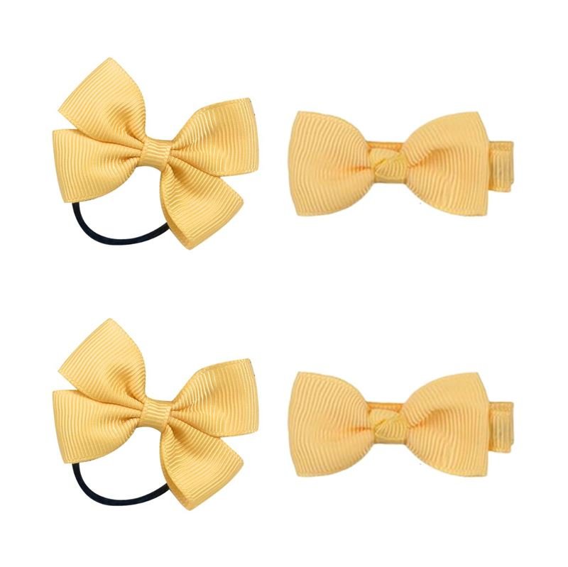 SOHO Kirby Bow Hair elastics and hair clips - Sunglow - Hair Accessories | Fashiongirl