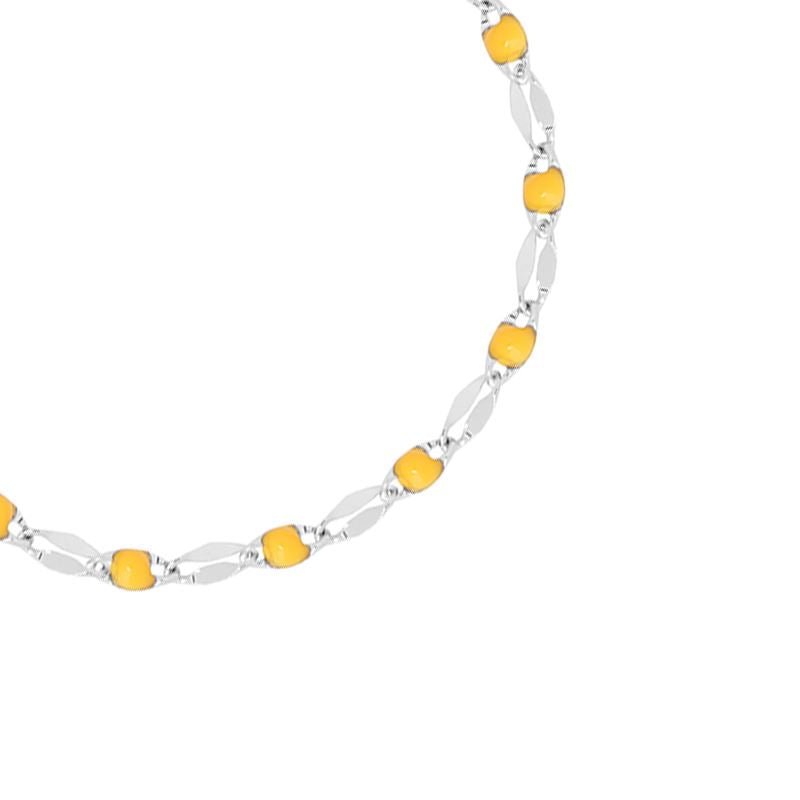 SOHO Kora-armband - Zilver/Geel - | Fashiongirl