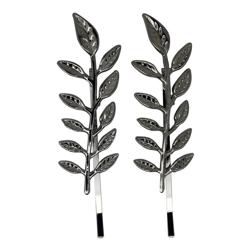 SOHO Leaf Hair Clip - Silver - | Fashiongirl