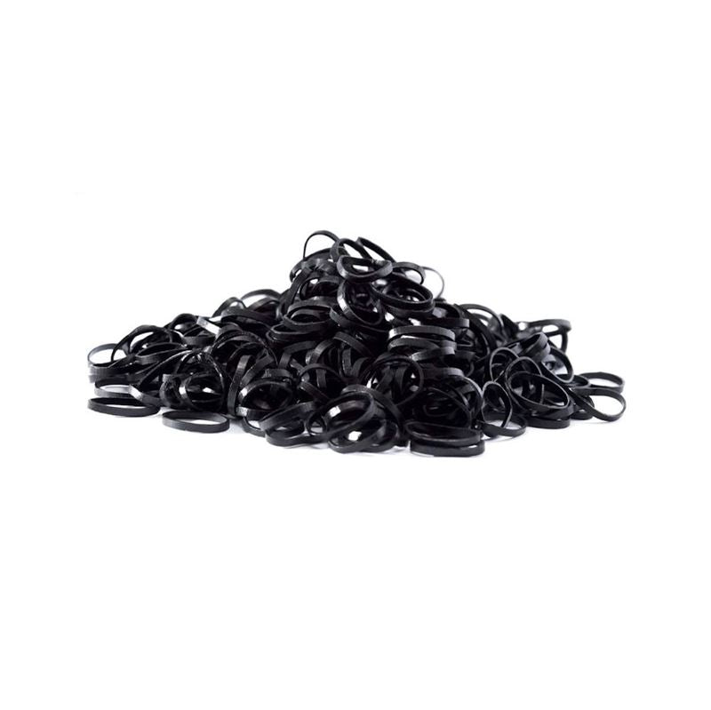 SOHO Liva Snag Free Hair elastics, 300 pcs - Black - Hair Accessories | Fashiongirl