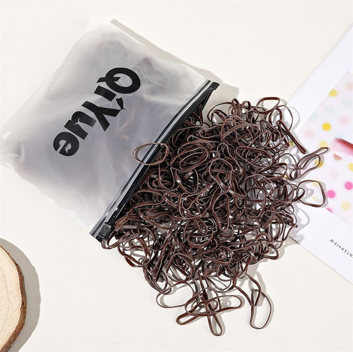 SOHO Liva Snag Free Hair elastics, 500 pcs - Brown - Hair Accessories | Fashiongirl