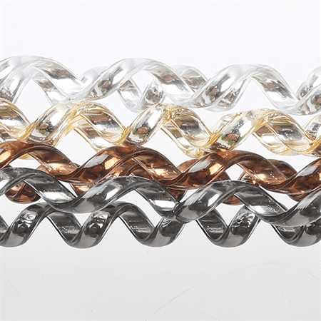 SOHO Metallic Spiral Hair elastics 3 stuks - Brons - Haaraccessoires | Fashiongirl